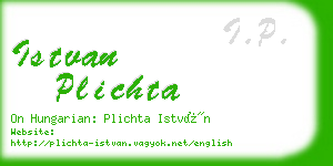 istvan plichta business card